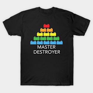 Master Destroyer Lego Brick Black T-Shirt